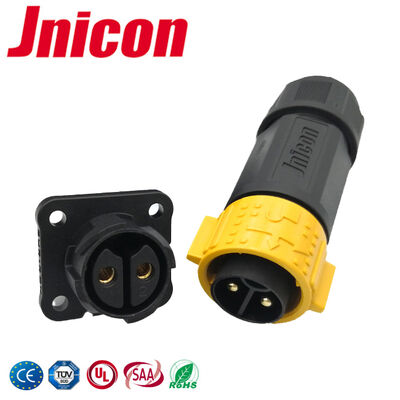 M25 Panel Mount Circular Connector 40A Waterproof Power Connector 2 Pin