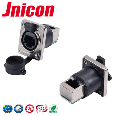 IP44/IP65 बायोनेट लॉक कनेक्ट RJ45 वाटरप्रूफ कनेक्टर मिश्र धातु तांबा 500V