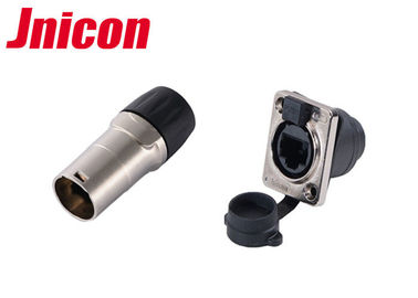 Jnicon RJ45 पनरोक ईथरनेट कनेक्टर IP65 पैनल माउंट स्थिर प्रदर्शन