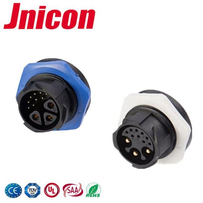 Jnicon 30A सिग्नल और पावर कनेक्टर UL Waterproof 300V कनेक्टर 3+9 Pin Sockets