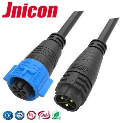 M19 पुरुष से महिला केबल कनेक्टर IP67 वाटरप्रूफ आउटडोर पावर कनेक्टर
