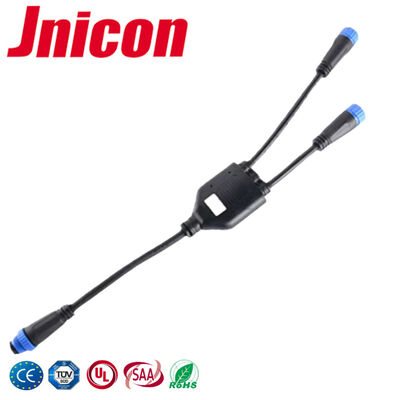 वाई-शाखा 10A वायर स्प्लिट कनेक्टर 20~16AWG वाटरप्रूफ 2 वेज कनेक्टर